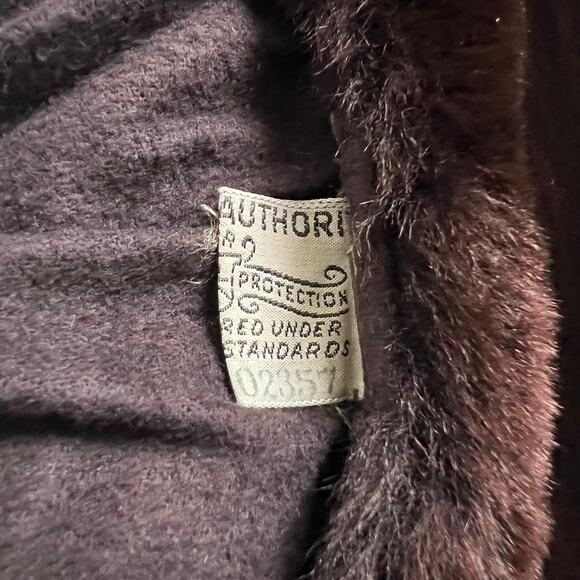 Vintage Chocolate Brown Fur Coat Short Collared Long Sleeve - Picture 7 of 10